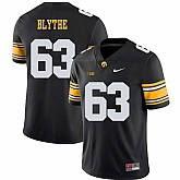 Iowa Hawkeyes 63 Austin Blythe Black College Football Jersey Dzhi,baseball caps,new era cap wholesale,wholesale hats